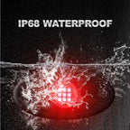 12 Pods Red LED Rock Lights Neon Underglow Light for Car Truck ATV SUV Under Body Glow Light Trail Fender Lighting