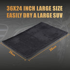 1200 GSM Microfiber Car Drying Towel – Extra Large 24” x 36”, Streak-Free, Scratch-Free, and Ultra-Absorbent for Effortless Car Detailing, Double Twist Pile & & Edgeless Design