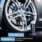 Torque Detail Graphene Tire Shine Spray - Long Lasting Deep Black Shine with No Sling - Graphene Protection Against UV Rays, Fading & Yellowing