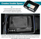 Autorder Center Console Organizer for 2021 2022 2023 Hyundai Santa Fe Accessories Armrest Storage Box Secondary Insert Tray with 2 Color Mats