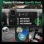 Car Phone Holder Mount for Toyota FJ Cruiser (2007-2013 2014), Magnetic Phone Holder, Magsafe Car Mount Charger, Dashboard Phone Holder, 15W Wireless Fast Charging for iPhone, Samsung & Google