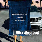XL Car Drying Towel, 1300 GSM Professional Car Towel with Double Twisted Loop, Car Drying Towels Extra Large Super Absorbent, Microfiber Drying Towels for Cars, Trucks, SUVs - 40"x24", Navy