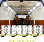 White LED Truck Pickup Bed Light Kit, 8 PCS 48 LEDs Rock Lighting Kits IP68 Waterproof LED Lighting Set with Switch for Car, Side Marker, Foot Wells, Rail Lights for Halloween