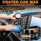 Car Wax Polish, Carnauba Wax Restores Shine High Hydrophobicity & Antioxidant, Long-Lasting Protection Gentle Formula For Cars, Rvs, Trucks, Motorcycles - Includes Sponge & Towel - 3.53oz, 2 Set