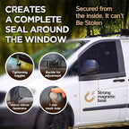 Living in a Bubble Magnetic Bug Screen for Front Doors (Pair), Universal Size for Sprinter, Metris, Ford Transit, and Other Vans & Cars - Car Living Essentials & Van Life Accessories