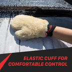 Maxshine Universal Premium Sheepskin Wool Wash Mitt – Ultra-Soft Lambswool Glove for Scratch-Free, Lint-Free Car Washing – Gentle Scrubber for Safe & Effective Auto Detailing