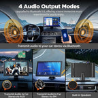 Volam 9" Wireless Carplay Screen for Car with 2.5K + 1080P Dash cam and Backup Camera Support Apple Carplay and Android Auto Car Play with Voice Assistant Bluetooth GPS Navigation AUX