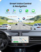 9.26" Portable CarPlay Screen for Apple Carplay & Android Auto with 4K Dash Cam & HD Backup Camera, Wireless Car Play with Strongest Bluetooth 5.2, OTA Updates, Voice Control, GPS Navigation