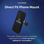 Course Motorsports DirectFit Phone Mount | MagSafe Compatible | Custom Dash Mount | Truck Phone Holder | Compatible with Ford F-150 (2021+ Lightning XLT, 2024 Raptor) - Non Charging Left