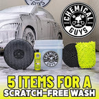 Chemical Guys CWS_301_16BK Car Wash Detailing Bucket, Mitt & Accessories Bundle (6 Items) Featuring Citrus Wash & Gloss Foaming Car Wash Soap, 16 oz, Works on Cars, Trucks, SUVs, RVs & More