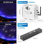 CHINLY 32w Meteor Twinkle 1000pcs 0.03in 16.4ft Bluetooth RGBW LED Fiber Optic Star Ceiling Light,APP/Remote +Shooting Stars Light kit+Adapter+Cigarette Lighter+10 Crystals,for Car/Ceiling