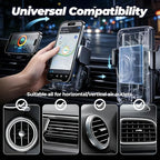 2026 New Cool Car Wireless Fast Charging Holder, Motorized 90° Rotating Phone Mount Charger with Auto-Clamping, 15W Wireless Car Charger for Smartphones, Smart Sensor Air Vent Accessories