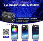 36W Headliner Light Kit, Twinkle Star Lights for Car Decor 1000pcs*0.03in*9.8ft/3m, Fiber Optic Star Ceiling Lights APP/Remote Control for Car Roof Home Ceiling