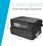 STUFFSTASH Golf Trunk Organizer for Car – Rigid, Won’t Collapse | Ventilated Shoe Compartment, Adjustable Dividers & Mesh Pockets | Golf Gift for Men & Women | Premium Car Trunk Storage Organizer