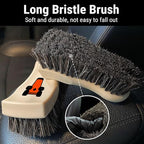 YeewayVeh Leather Cleaning Brush, Long Bristle Horse Hair Car Cleaning Brush for Car Interior Leather Seat and Home Furniture