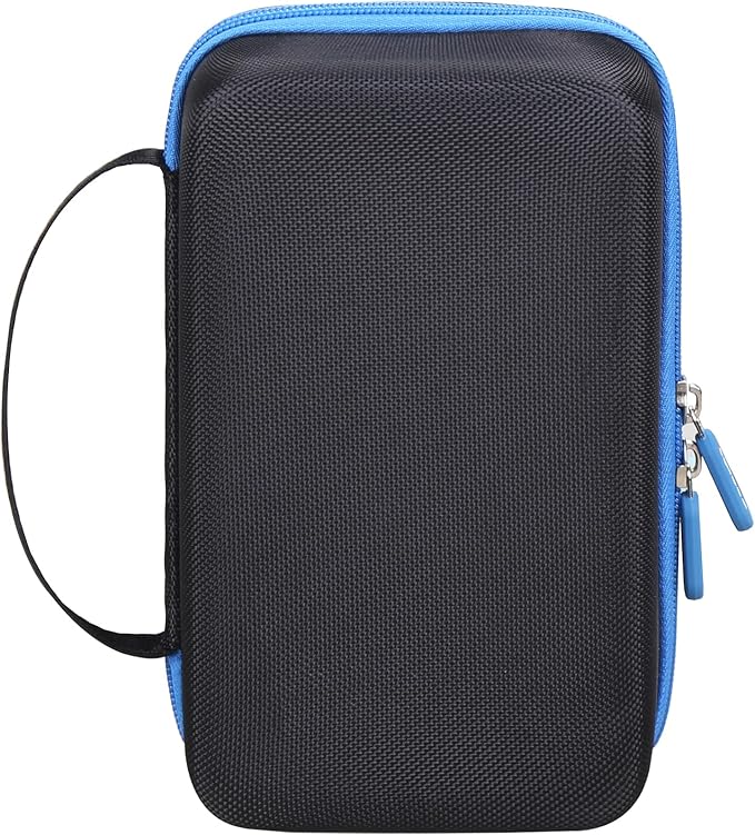 Aproca Case Compatible with EYYA Handheld Cordless Car Vacuum Cleaner, Portable Storage Hard Bag for Accessories - Black with Blue Zipper (Case Only)