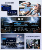 4G+64G Car Radio for VW Golf MK5 MK6 Passat Jetta Tiguan T5 EOS Polo with Wireless CarPlay Android Auto, 9 Inch Android Car Stereo GPS Navigation WiFi SWC Bluetooth FM with Backup Camera