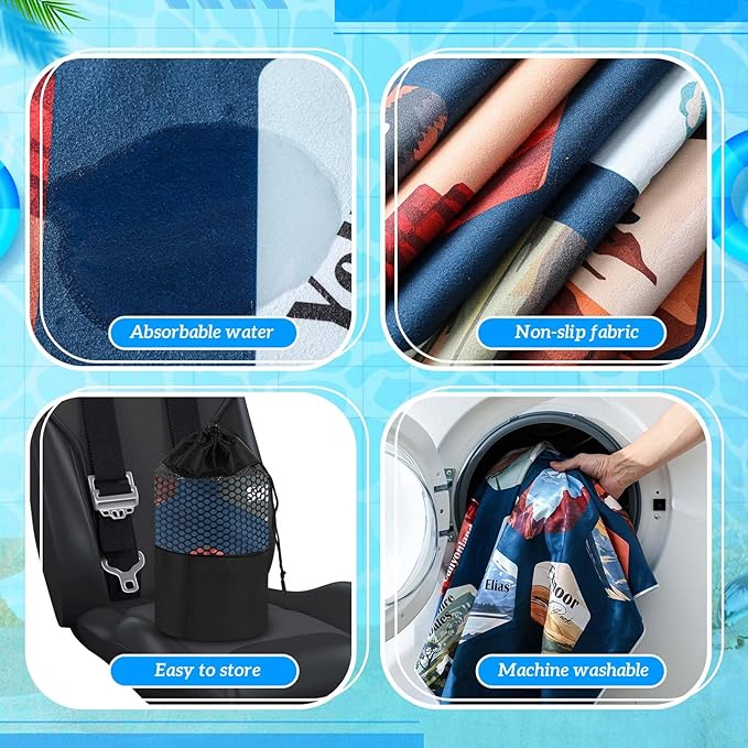 Hahafelt 1 Pack Car Seat Towel Covers with Storage Bag, 63 x 32 Inch Universal Non Slip Waterproof Sweat Protector for Car Truck, Gym Swimming Running, Machine Washable (Multi National Parks 1)