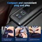 185W Fast Car Charger USB c Dual Port Adapter Center Console Socket for Toyota Camry (Flat USB (120W)+Type-C (65W))