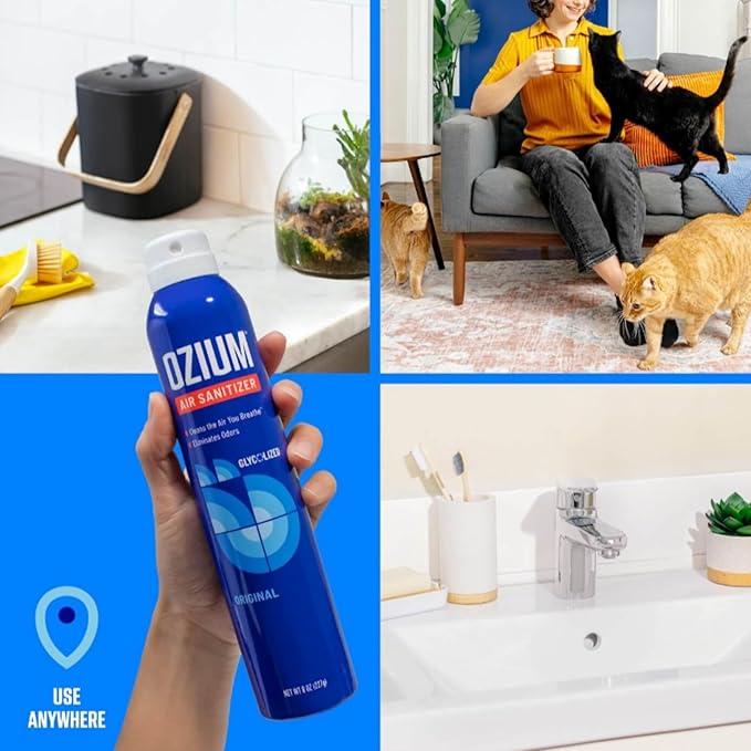 Ozium 3.5oz Air Sanitizer Spray & Odor Eliminator for Homes, Cars, Offices and More, Outdoor Essence, (Pack of 3)