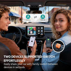 OTTOCAST Mini 3.0 (Pot) 2025 2-in-1 Wireless CarPlay/Android Auto Adapter, 5GHz WiFi, Auto Connect for 2016+ Cars