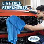 HOMEXCEL Professional Large Microfiber Car Drying Towels 2 Pack, Lint Free, Scratch Free, Highly Absorbent Drying Towel for Cars, SUVs, RVs, Trucks, and Boats,31" x 24",Blue