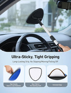 AstroAI Windshield Cleaner Tool, Car Window Cleaner with 4 Upgraded Microfiber Pads, 1 Spray Bottle, 180° Rotatable and Extendable Handle, Effortless Installation