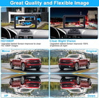 HD 1080P 7 inch Wireless Backup Camera for Truck: 15-Min Easy Install 0.01 Lux Starlight Clear Night Vision Rear View Camera for Pickup SUV Car Parking Safety Assistance