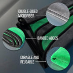 Extra Large Car Drying Towel - 800 GSM Premium Microfiber Drying Towels for Cars - Car Drying Towels Extra Large Super Absorbent, Professional XL Car Towel for Any Vehicle - 40x24, Green