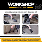 WORKSHOP Wet/Dry Vacs Shop Vacuum Accessories WS12552A Premium Auto Cleaning Attachment Kit for Wet Dry Vacuum Cleaners, 1-1/4-inch Vac Attachments with 2-1/2-inch Hose Adapter