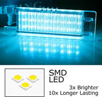 iJDMTOY Ice Blue Full LED License Plate Light Kit Compatible With Chevrolet 2014-24 Camaro, 2013-15 Malibu, 2011-15 Volt, 2016-up Cruze, 18-SMD Aqua LED & Can-bus Error Free