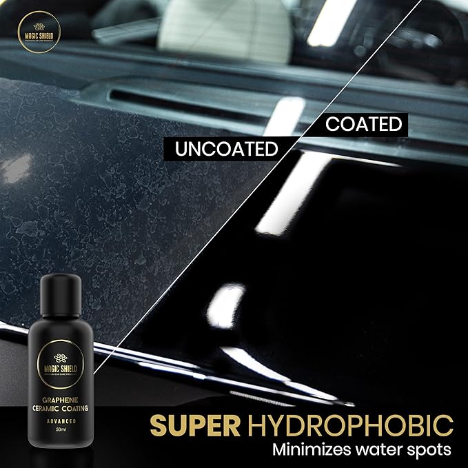 Magic Shield Graphene Coating for Cars │ Self-Healing, 5+ Years Durability │ Advanced SiO2 Ceramic Protection - High Gloss, Anti-Scratch - Perfect for Cars, Motorcycles, Marine, and RVs