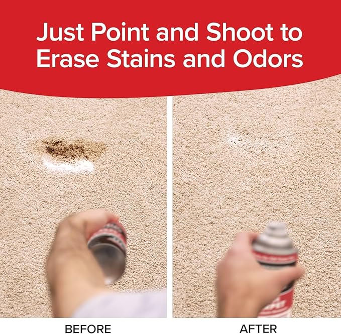 Horsepower Bull Shot MAX Strength Carpet Spot & Stain Remover, AS-SEEN-ON-TV, Made In US, Just Point & Spray, Stain-Lifting Foam Action, Coffee, Wine, New & Old Stains & More