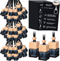 DaisyInner 100 Sets Car Diffuser Bottles Empty Bulk Hanging Car Air Freshener Diffuser Bottles Bulk Glass Perfume Holder with Instruction Cards for Essential Oil Fragrance Pendant(Square,Black)