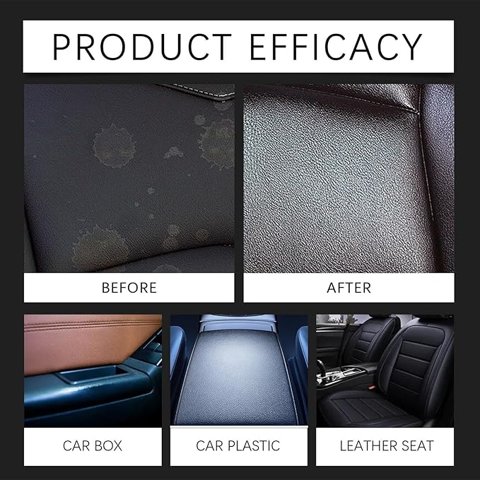 Long-Lasting Trim Restorer - 100ml Interior Polish, Car Dashboard with Applicator Sponge, Black Restorer with Protective Gloves, Detailing Supplies, Shine Coat for Interior Restoration