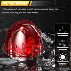 BJZ 4Pcs Red Watermelon LED Strobe+Constant Marker Lights Dual Function Watermelon-Shaped Side Marker Clearance Tail Top Cap Roof Lights for Trailer Truck Semi-Trailer Heavy-Duty Truck Bus Van