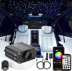 CHINLY Twinkle 460pcs 9.8ft 0.03in Fiber Optic Lights Starlight Headliner kit, Music Mode Bluetooth APP Control Remote, RGBW Star roof Lights for Star Headliner/Home Theater/Pool Ceiling