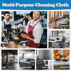 FIXSMITH Microfiber Cleaning Cloth, Shop Towels Bulk, 24 Pack Black Microfiber Towels for Cars, All-Purpose Absorbent Cleaning Rags, Dust Cloth for Automotive, Mechanic, Garage, Bar, 12 x 11 inch