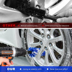 Drill Brush for Car Wheel, Highly Dense Wheel Rim Cleaning Brush with 1/4" Drill Shank, Durable Power Scrubber Brush Attachment for Auto Detailing Engines Exhaust Rims