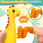 Sensory Travel Toys Easter Basket Stuffer Gift for Toddlers Kid Boy Year Old Ages 3+, Airplane Activities Suction Autism Pop Tube Fidget Toys Autistic Items Valentine for Kids
