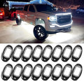 MICTUNING 2026 Upgraded White Rock Lights Super Bright Underglow Lighting Kit - 240 LEDs 16 Pods Pure White Led Rock Light, Extensible Underbody Lights for Trucks ATV UTV Boat
