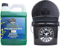 Chemical Guys CWS_110BB Basic Car Wash & Bucket Bundle - Honeydew Snow Foam Car Wash Soap, 128 oz (1 Gallon), Honeydew Scent + Heavy Duty Smoked Obsidian Black Detailing Bucket (2 Items)
