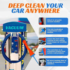 Vacuum Detail Attachment Tool | All-in-One Deepcleaning Crevice Cleaner/ Ice Scraper | The Best Car Accessories & Essentials | Wet & Dry Car Detailing Kit | Truck, Auto, & RV Cleaning Supplies (Blue)