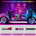 Interior Car Lights Keepsmile Car Accessories APP Control with Remote Music Sync Color Change RGB Under Dash Lighting with Charger 12V LED Lights Running Board Lights
