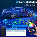 Dreamcolor Acrylic Interior Car LED Strip Light with Wireless APP, RGB 18 in 1 with 175 inches 612 LEDs Fiber Optic Strip Lights for Car, Dual Zone Music Sync Neon Car Ambient Lighting Kits