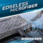 Car Drying Towel 24"x36" 1400GSM Edgeless Microfiber Towel, Ultra-Absorbent Auto Detailing Towel with Twisted-Loop Fiber Design, Streak Free, Lint Free Drying for Cars, SUVs, & Trucks