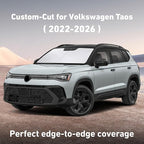 EcoNour Windshield Sunshade Compatible for Volkswagen VW Taos 2022-2024 2025 2026, Sun Visor for Front Windshield & Window Sun Shade Cover, UV Heat Blocker & Protector, Car Accessories