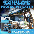Flowgenix™ Waterless Car Wash Spray - Grand Finale - Motorcycle Cleaner & Car Wax Polish (1 Gal or 128 oz) - Ceramic Coating - Quick Detailer Spray to Make Your Vehicle Shine