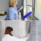 4 Pcs Cobweb Duster, Bendable Fan Duster, Plastic Fan Cleaner Brush,Microfiber Head Dusting Brush, Reusable Dust Remover for Air Conditioning Shutters,Ceiling Fan Blades,Air Vents, Curtains, Cars