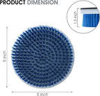Nanoskin 5-Inch Rotary Brush with Durable Blue Nylon Bristles, Versatile for Car Detailing, Upholstery Cleaning, Wheel Scrubbing, and Home Use, Easy to Attach, Compatible with Most Polishers & Buffers